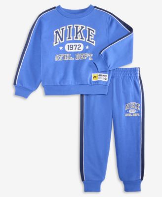 Nike - Toddler Boys Sportswear P.E. French Terry Crewneck Top & Pants, 2 Piece Set