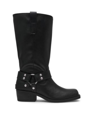 DV Dolce Vita Women's Tanzy Wide Calf Tall Harness Moto Engineer Boots