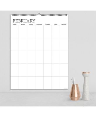 Undated 17" x 22" Dry Erase Large Wire-o Hanging Vertical Wall Calendar