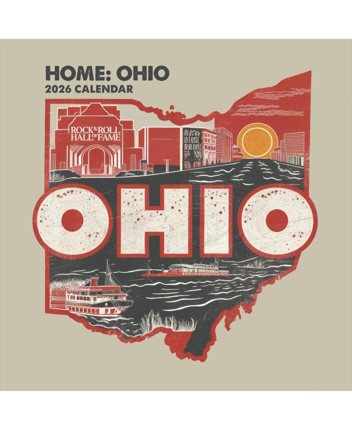 2026 Home: Ohio Wall Calendar - Multicolor