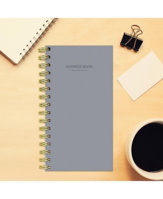 Gray Spiral Address Book