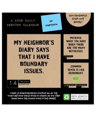 2026 Anti Affirmations/Daily Sarcasm Daily Desktop Calendar