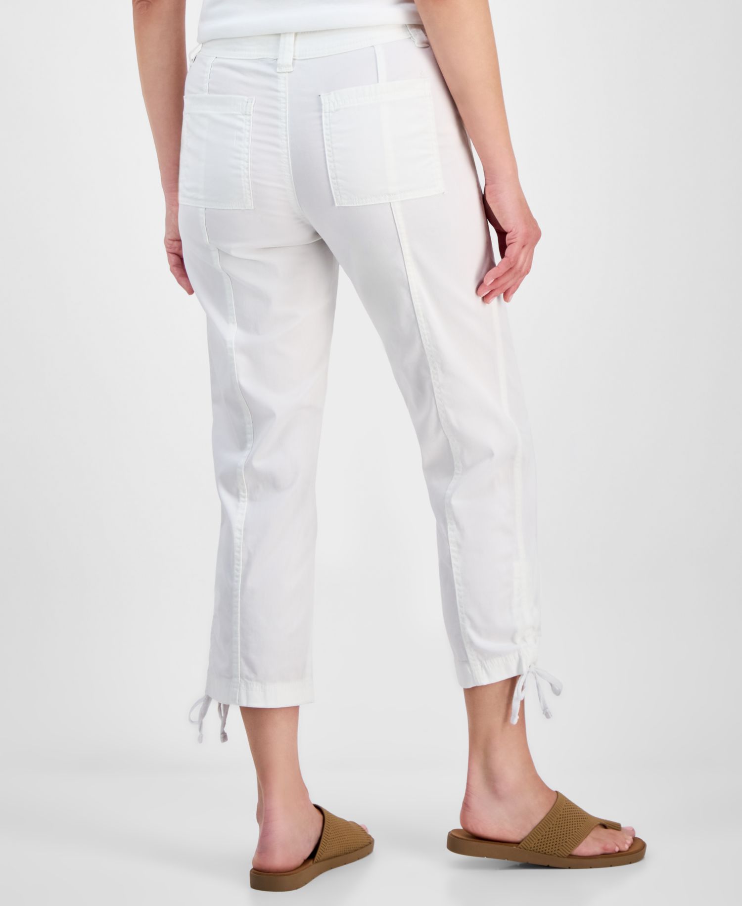 Women's Mid Rise Tie-Hem Ankle Pants