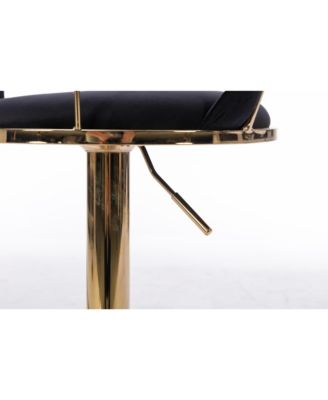 Adjustable Swivel Bar Stools with Chrome Base (Set of 2)