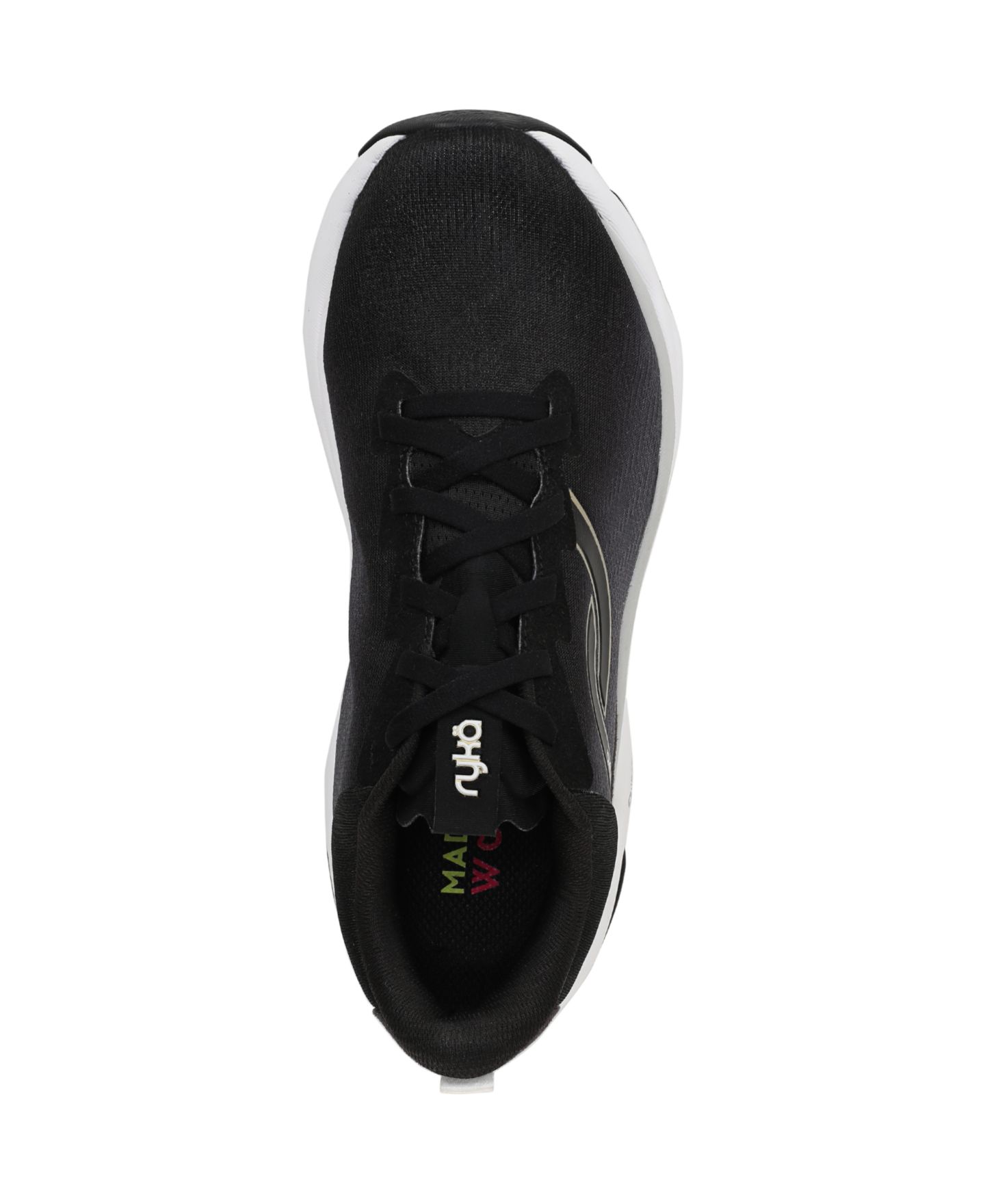 Женские кроссовки Ryka Premium Elevate LX Lace Up Walking, цвет: Чёрный сетчатый — фото 4