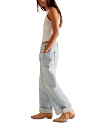 Women's Cotton Palmer Cuffed Boyfriend Jeans