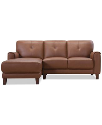 Furniture - Ashlinn 2-Pc. Leather Chaise Sofa