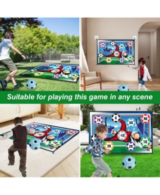 Sticky Soccer Games Set for Kids – Indoor/Outdoor Mini Goal with Adhesive Balls | No Inflation Needed | Fun Backyard & Birthday Gift for Boys & Girls Ages 3+