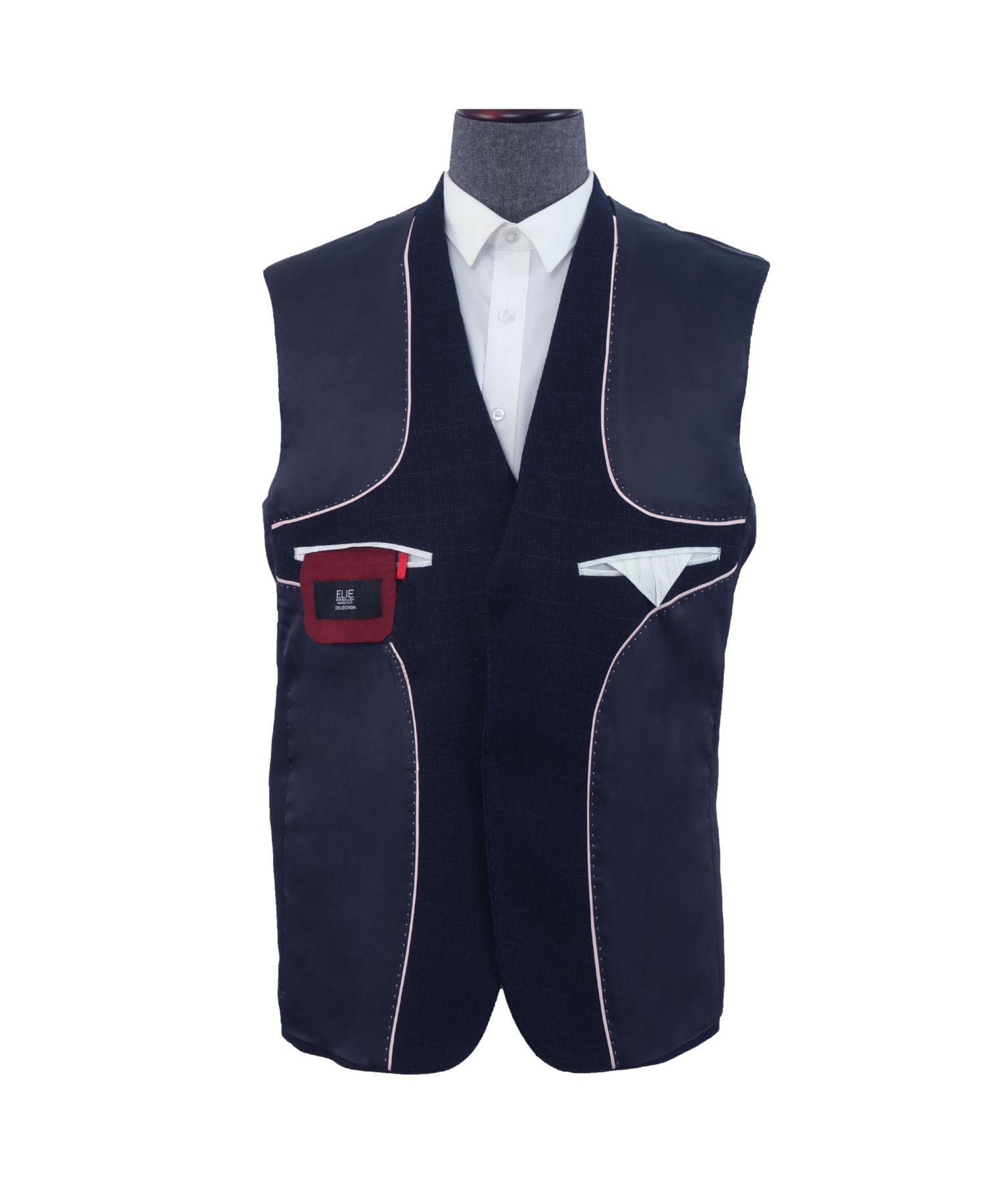 Big Boys Navy Slim Fit Melange Jacket
