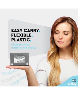 3" X 5" Index Card Case Holds 100 Cards Includes Business Card/Index Holder and 5 Tab Dividers Comes in Assorted Color – (Pack of 4) By (Emraw)