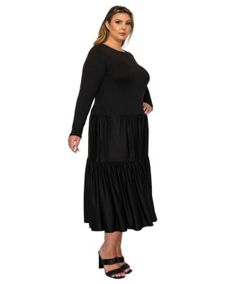 Plus Size Eliana Tiered Midi Dress