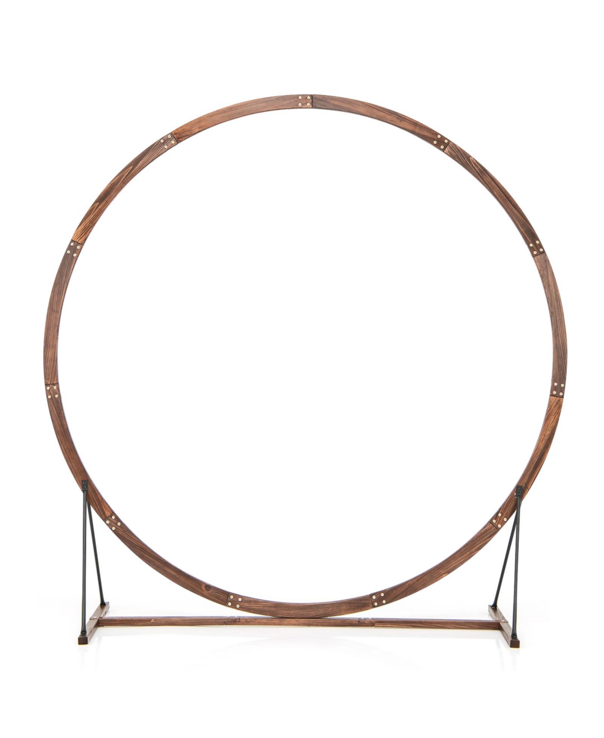 Wooden Wedding Arch Solid Wood Arbor Backdrop Stand for Wedding Ceremony - Brown