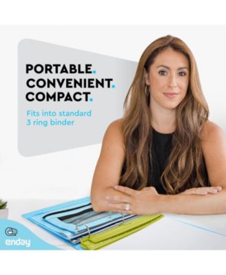 3 Hole Punch Pink, Portable Hole Puncher for 3 Ring Binder, 3 Sheets Capacity, Removable Chip Tray, 10” Ruler for School, Office, 1 Pc-by Enday