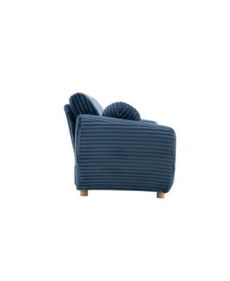 Streamdale 84" Blue Corduroy Sofa Couch