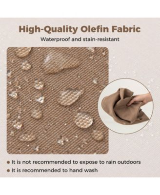 2-Pack Outdoor Patio Cushion Set with Removable Covers