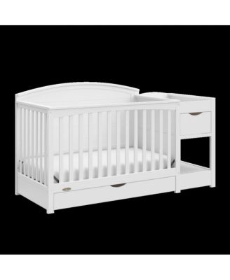 Bellwood 5-in-1 Convertible Crib & Changer with Drawer (White)