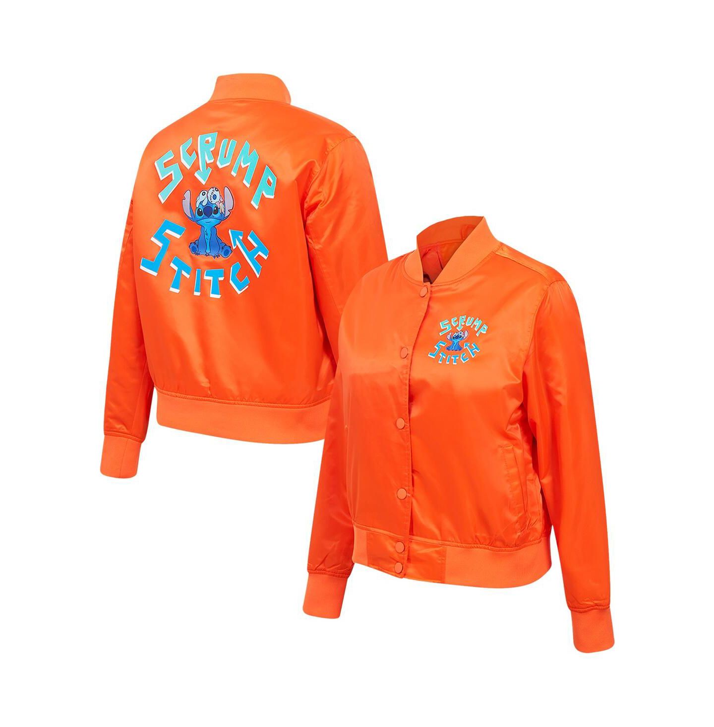 Женская куртка Freeze Max Orange Lilo and Stitch Scrump Stitch Full-Snap Satin — фото 1