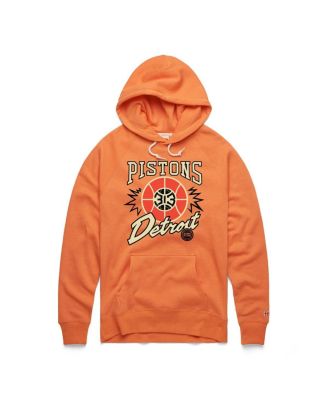 Мужская и женская оранжевая толстовка-пуловер реглан Hometown Edition от Detroit Pistons Hometown Edition, выполненная из трехслойной ткани, с капюшоном.