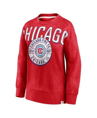 Women's Red Chicago Fire True Classics Oversized Pullover Sweatshirt