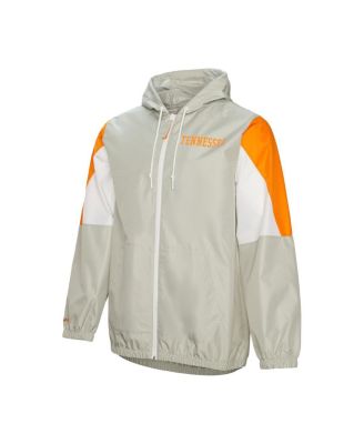Мужская серая куртка-ветровка Mitchell & Ness Volunteers Tennessee Volunteers на молнии с откидной спинкой