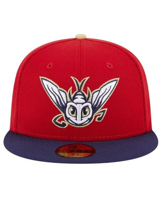 Мужская красная шляпа Harrisburg Senators Theme Nights от New Era, Harrisburg Mayflies 59, приталенная шляпа в пол.
