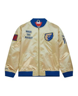 Мужская золотая куртка Mitchell & Ness Morgan State Bears Team OG 2.0 из легкого атласа на молнии.