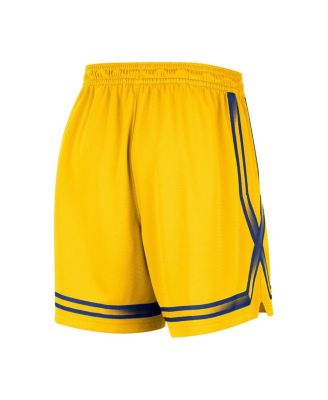 Women's Gold Golden State Warriors Courtside Fly Crossover Performance Shorts