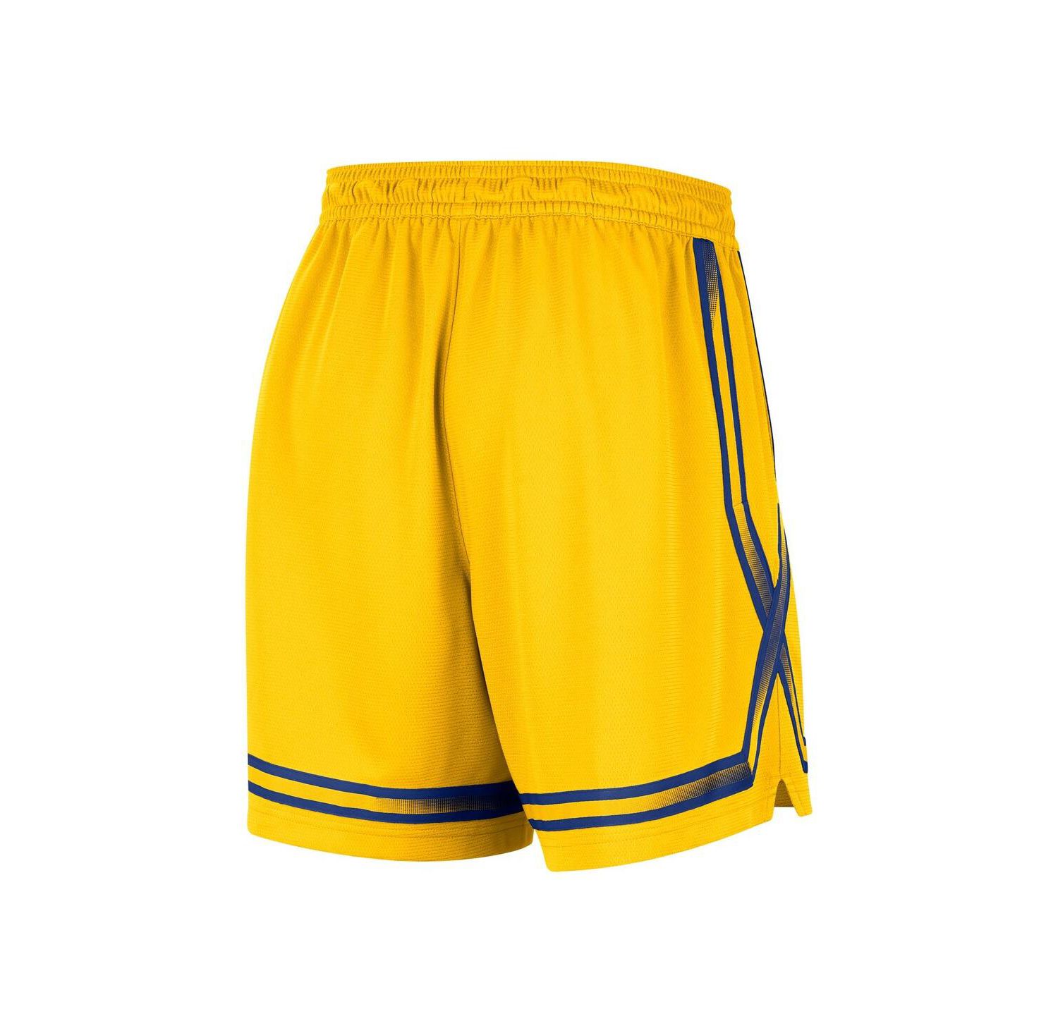 Women's Gold Golden State Warriors Courtside Fly Crossover Performance Shorts