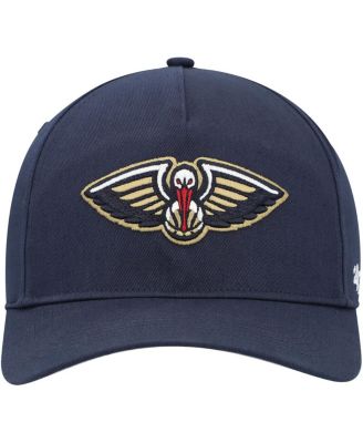 Мужская брендовая темно-синяя кепка New Orleans Pelicans Hitch Snapback от бренда '47