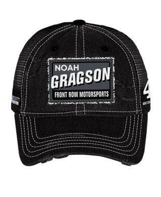 Checkered Flag Sports Men's and Women's Black Noah Gragson Vintage Patch Trucker Adjustable Hat