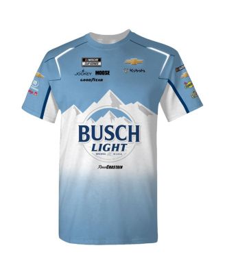 Мужская светло-голубая футболка Ross Chastain Busch Light Uniform из коллекции Trackhouse Racing Team Collection