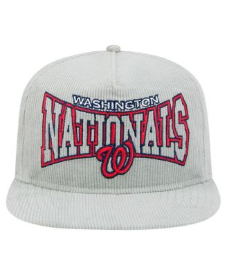 Мужская серая вельветовая бейсболка для гольфа Washington Nationals от New Era