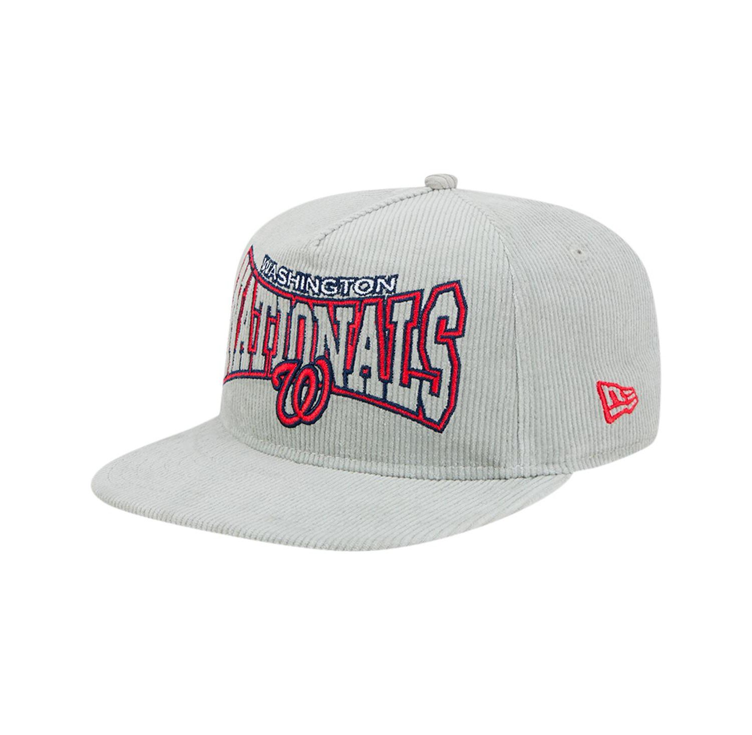 Men's Gray Washington Nationals Corduroy Golfer Snapback Hat