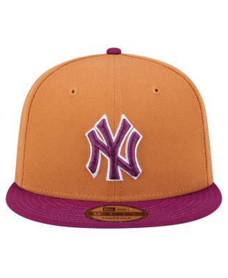 Мужская коричнево-фиолетовая кепка New York Yankees Color Pack от New Era с двухцветной застежкой-молнией длиной 9 футов.