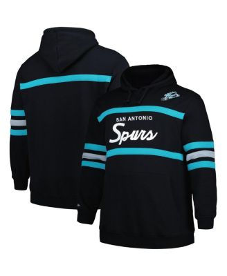 Mitchell & Ness - Men's  Black San Antonio Spurs Big  Tall Hardwood Classics Head Coach Pullover Hoodie