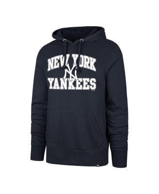 Мужской темно-синий пуловер New York Yankees Big Tall Velocity из флиса с капюшоном от бренда '47
