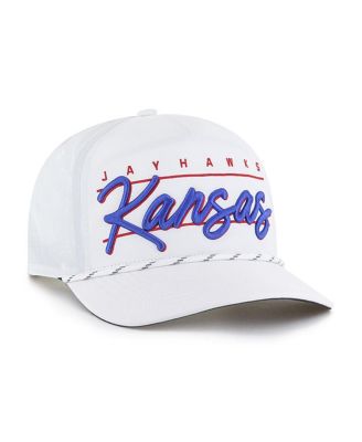 Брендовая мужская белая шляпа Kansas Jayhawks Condor Hitch 47-го года выпуска, регулируемая по длине.