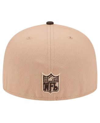 Men's Tan Cleveland Browns Throwback Logo Main 59FIFTY Fitted Hat