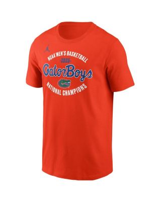 Мужская футболка Jordan's Orange Florida Gators 2025 NCAA для мужчин, национальных чемпионов по баскетболу, Gator Boys