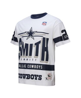 Мужская футболка Mitchell & Ness Emmitt Smith White Dallas Cowboys с названием и номером команды Origins с винтажным логотипом