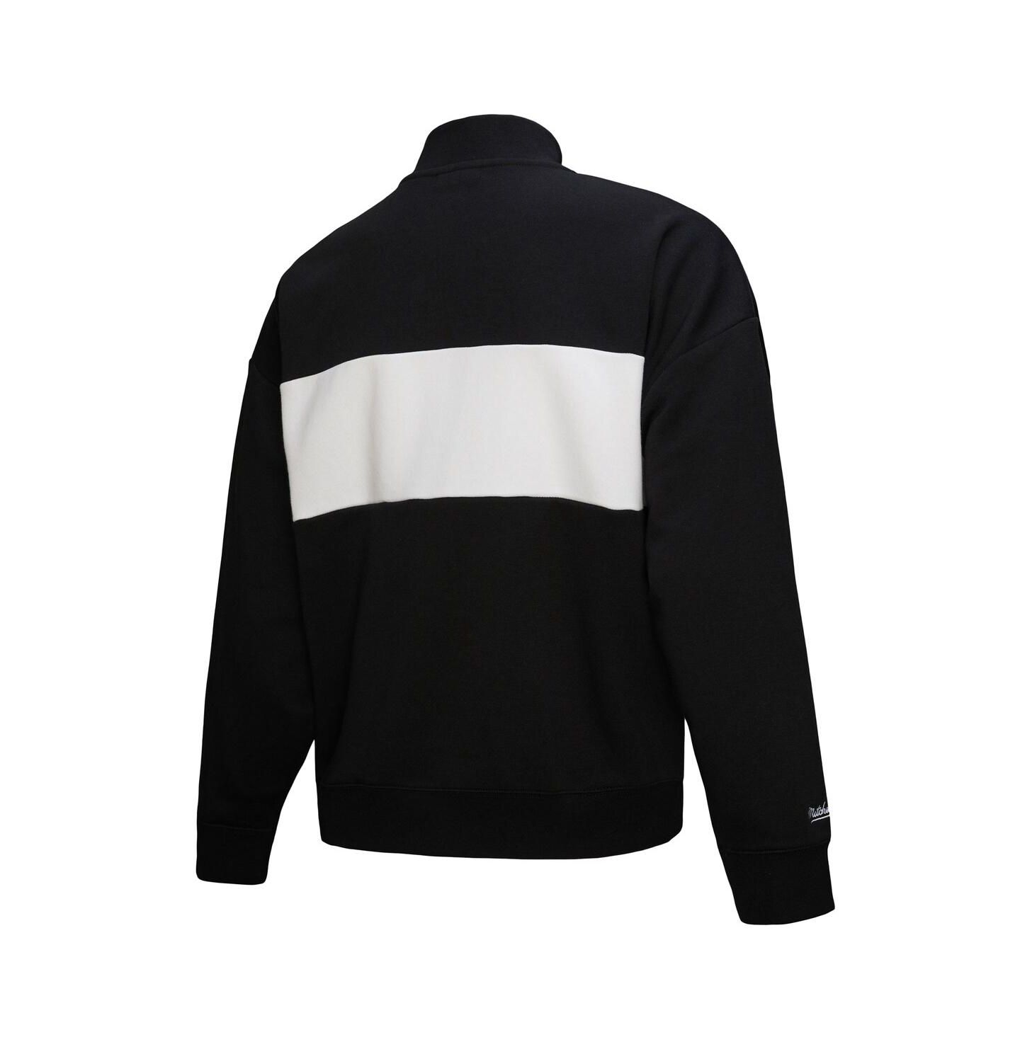 Женский свитер Mitchell & Ness Black Boston Red Sox Quarter-Zip Pullover Top — фото 3