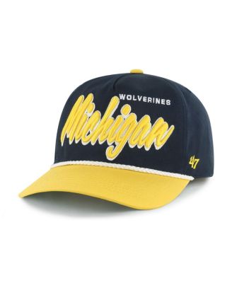 Мужская брендовая темно-синяя шляпа Michigan Wolverines '47, отбрасывающая тень, с регулируемой застежкой на веревку