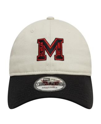 Мужская коричневая кепка с буквенным логотипом AC Milan от New Era с регулируемой длиной 92 см