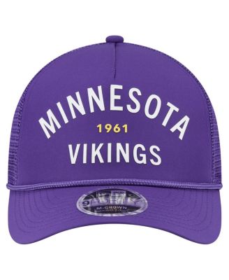 Мужская фиолетовая шляпа Minnesota Vikings Active Minimalist M-Crown A-образной формы с регулируемой длиной 9 ДЮЙМОВ, новая эра.