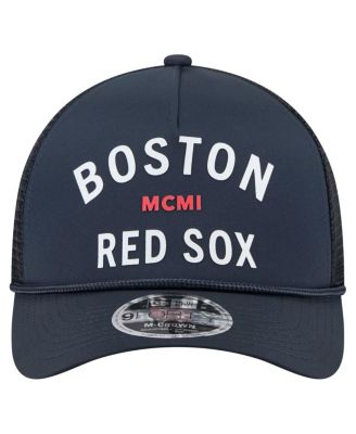 Мужская темно-синяя бейсболка New Era Boston Red Sox в минималистичном стиле с регулируемой А-образной оправой длиной 94 см