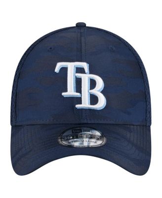 Мужская темно-синяя шляпа Tampa Bay Rays New Era с тонким камуфляжем 39-ГО РАЗМЕРА Flex