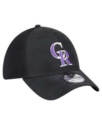 Men's Black Colorado Rockies Subtle Camo 39THIRTY Flex Hat