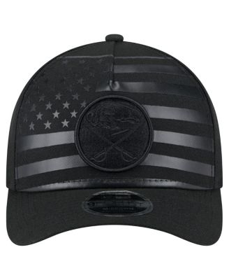 Мужская черная шляпа с регулируемой оправой Buffalo Sabres Game Day Stealth Flag 9FORTY A-образной формы от New Era