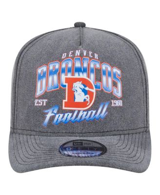 Мужская черная кепка-бейсболка Denver Broncos Throwback с А-образной оправой 9FIFTY Snapback от New Era