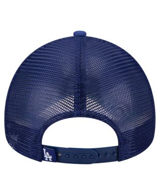 Men's White/Royal Los Angeles Dodgers Trucker A-Frame 9FORTY Adjustable Hat